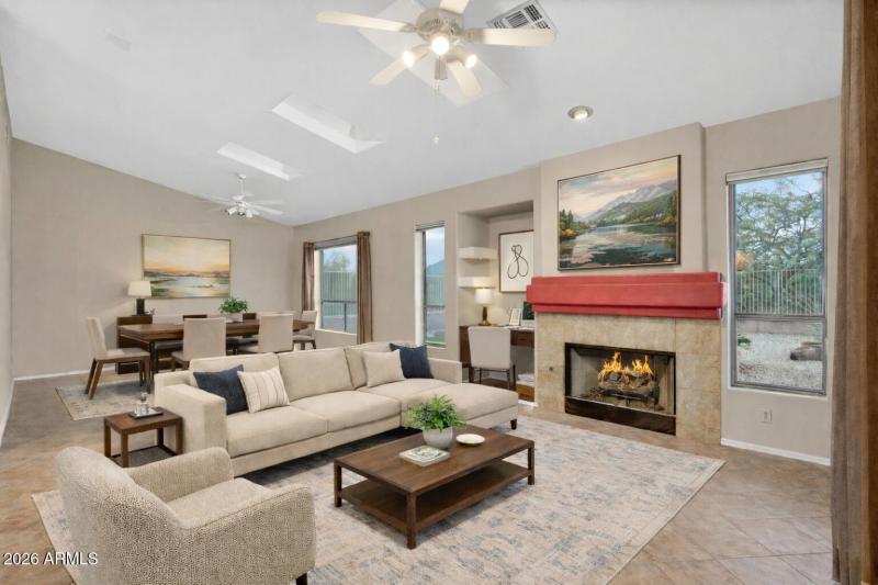 Virtual Staging - Living Room & Dining