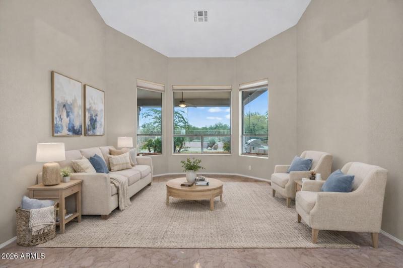 Virtual Staging - Entry sitting area