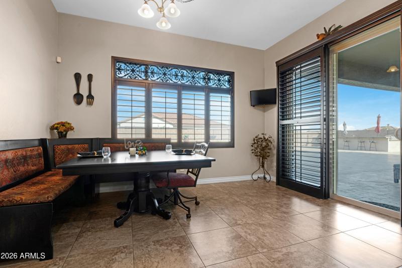 Breakfast Nook to Outdoor Patio Slider