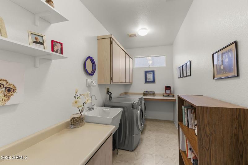 UTILITY SINK, FRONT LOADING WASHER/DRYER