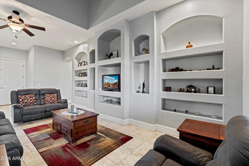 Living Room With Custom Niches