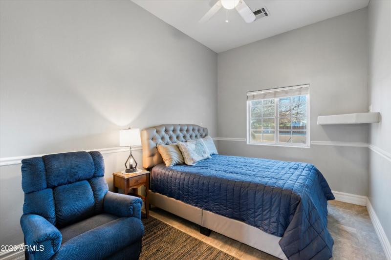 Bright Bedroom With Closet Storage