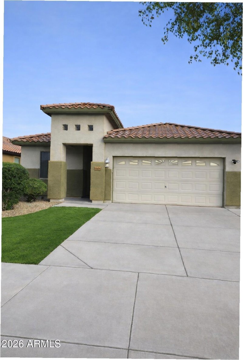 Mediterranean-style home in daylight