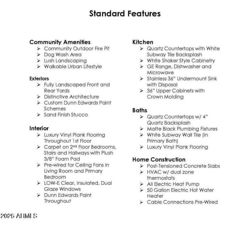 Features Sheet