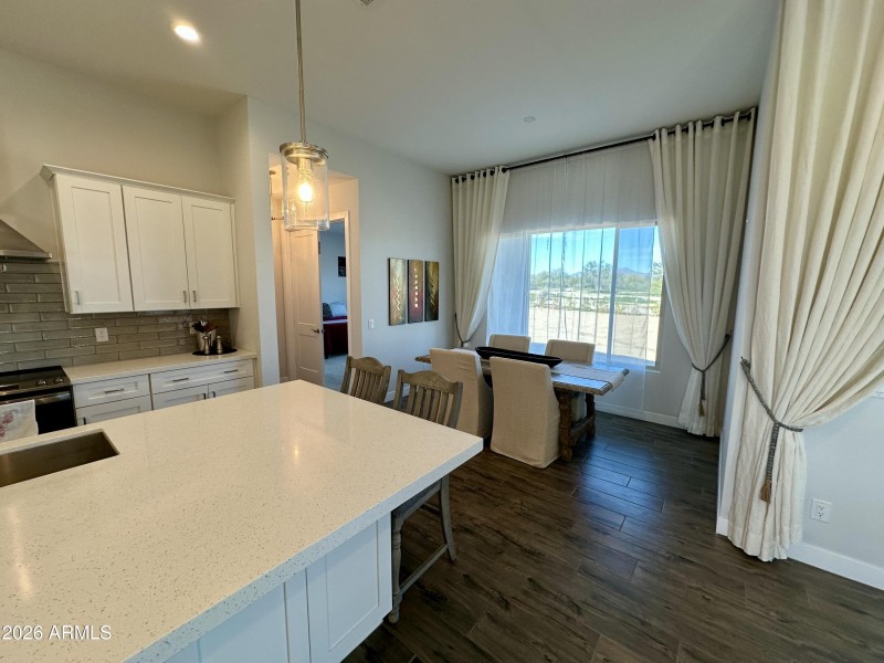 Dining Nook View to Split Master Bedroom