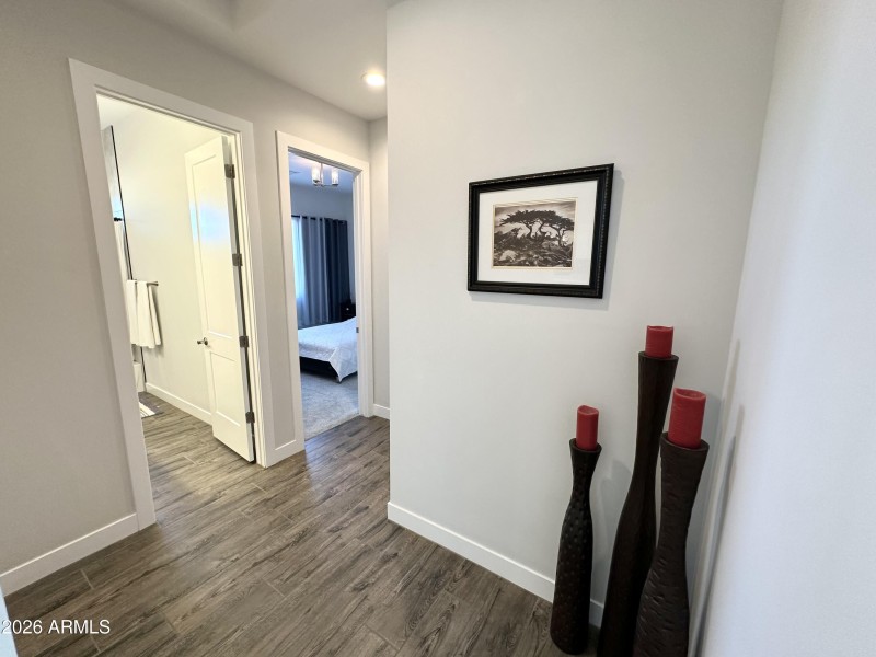 Hall to Guest Bath + 2 Bedrooms