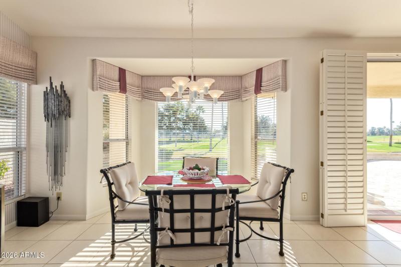 Eating Area with Golf Course views