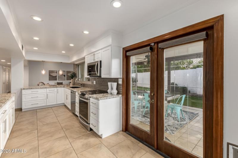 French Doors Leading to Backyard
