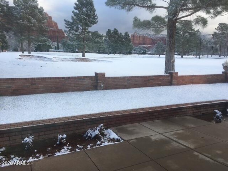 Snow on golf course Sedona