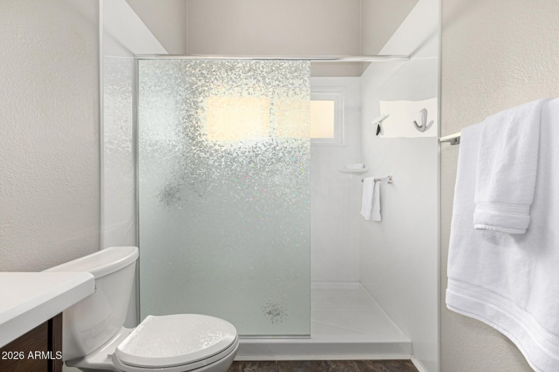 Primary walk-in shower