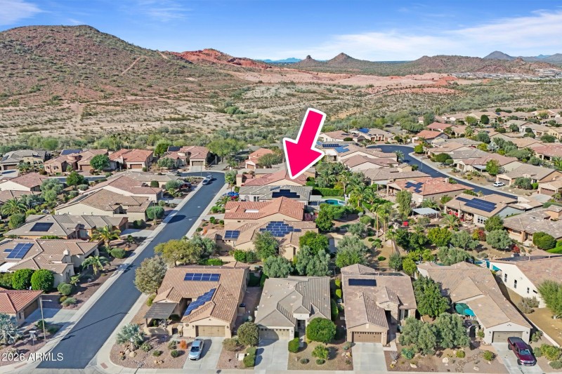 Home location by the mountains