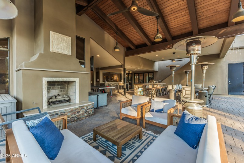 Covered Patio with Fireplace