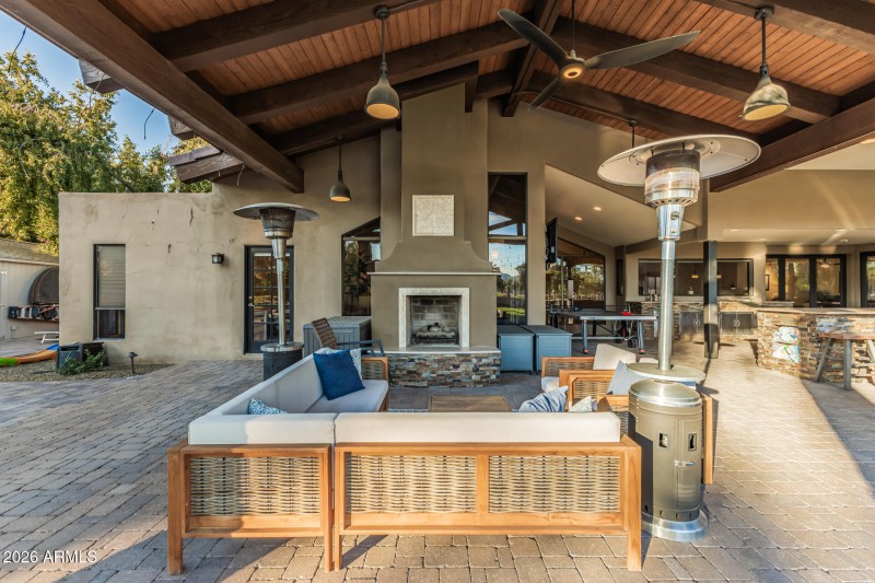 Covered Patio with Fireplace