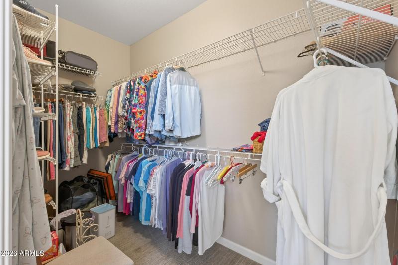 Walk-in Closet in primary bedroom