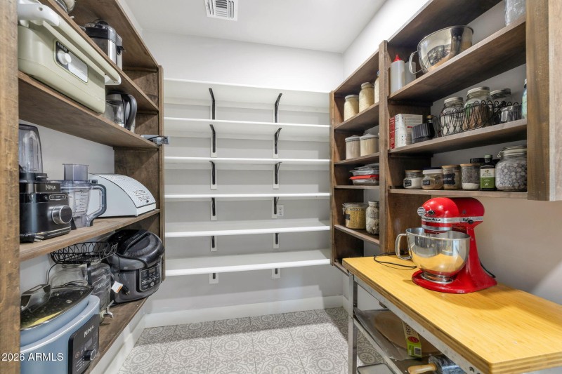 Fully Shelved Walk In Pantry