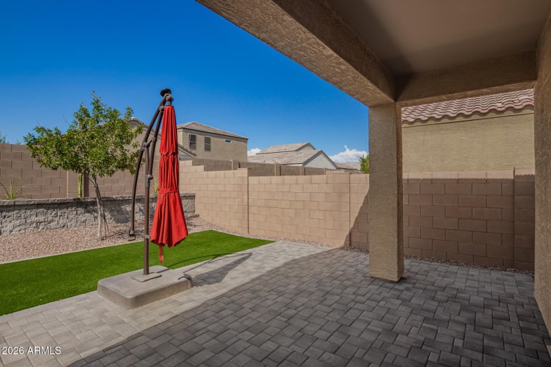 17 Shady Covered Patio with Premium Pave
