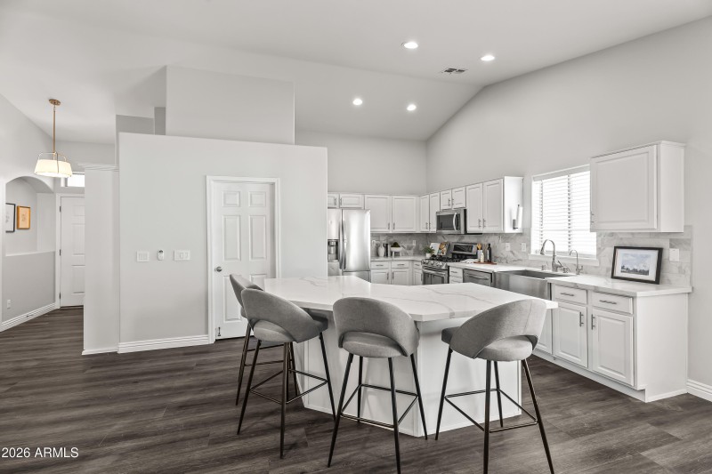 Kitchen with Quartz Countertops