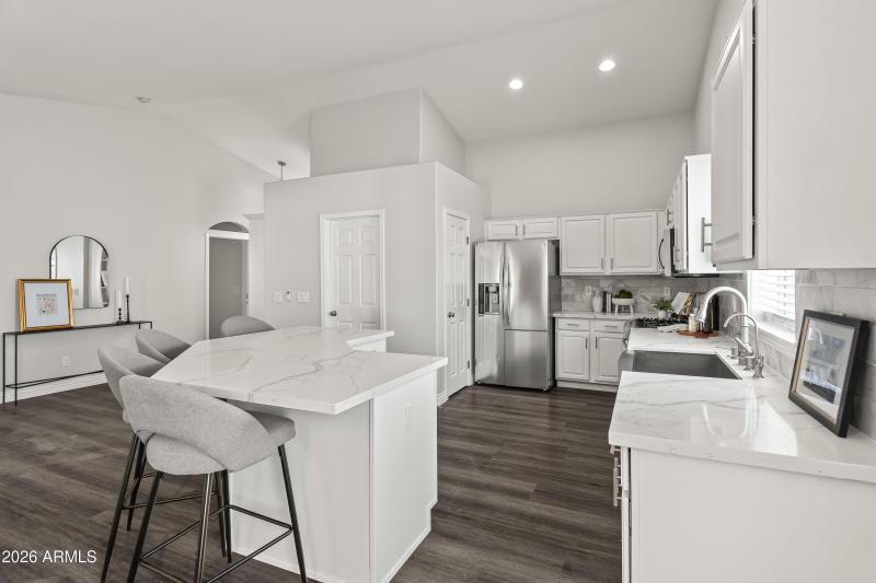 Kitchen with Quartz Countertops