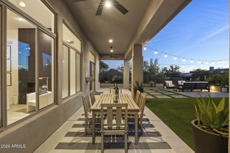 Built in mist system and motorized shade