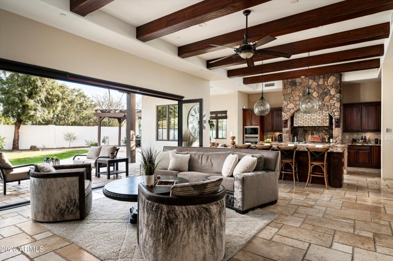 Great room with bi folding doors