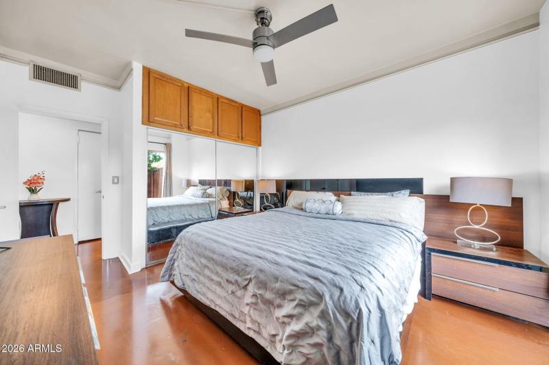 Large closet with built in storage