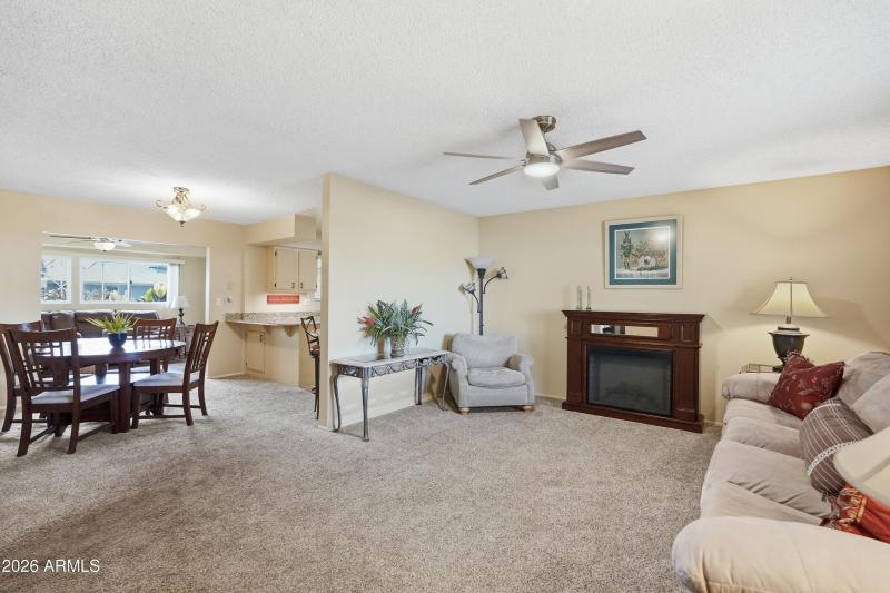 Living Room view toward Dining/Kitchen