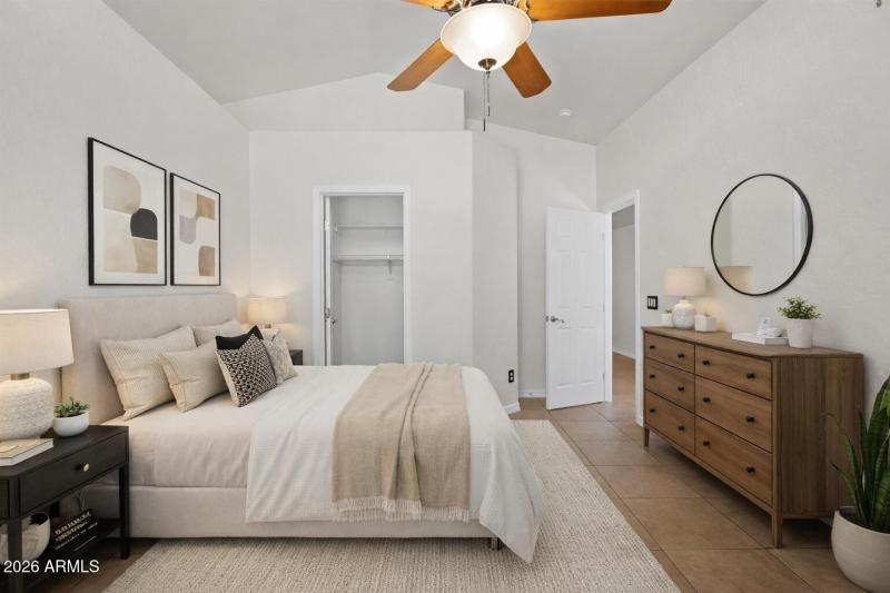 Virtually Staged Primary Bedroom