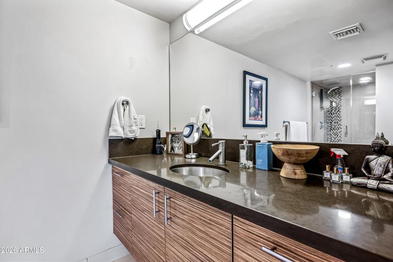 Floating vanity to die for