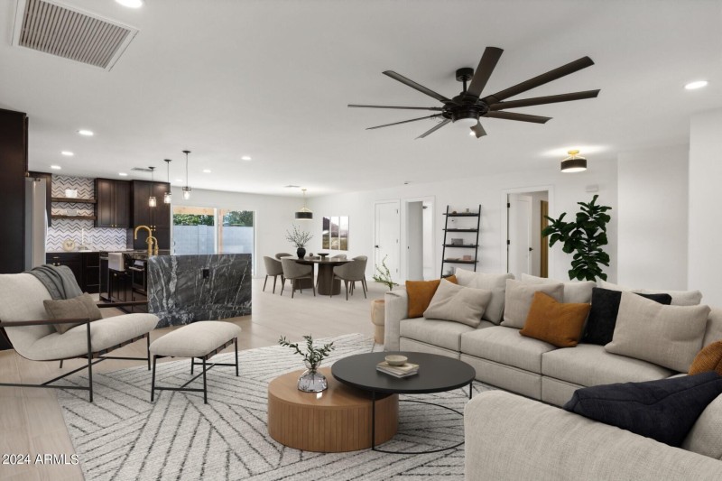 Virtual Staged Open Living