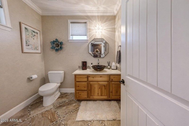 elegant powder room