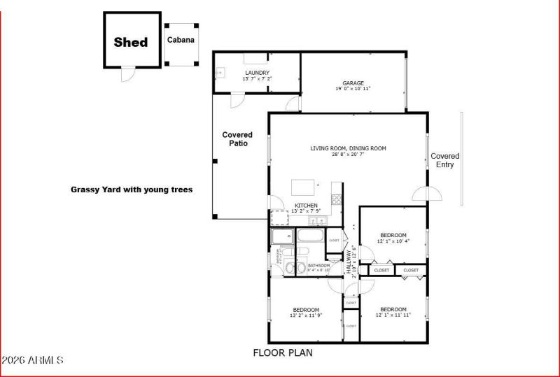 Floorplan with words
