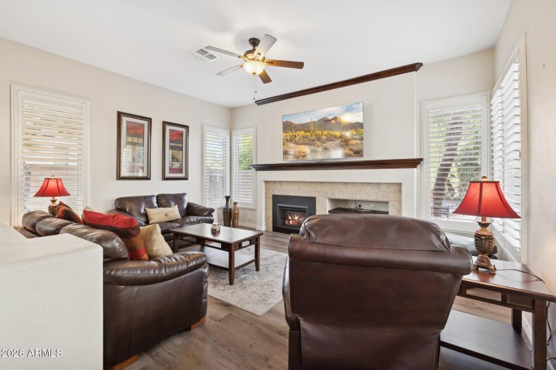 Cozy Fireplace in Family Room