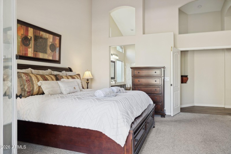 HIgh Ceiling Primary Bedroom