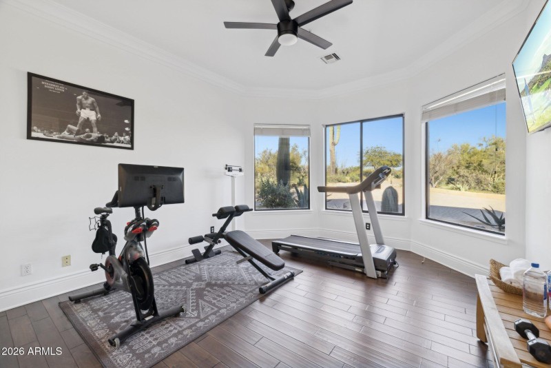2nd bedroom being used as exercise room