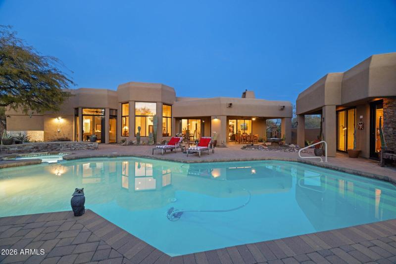 Nighttime in the pool