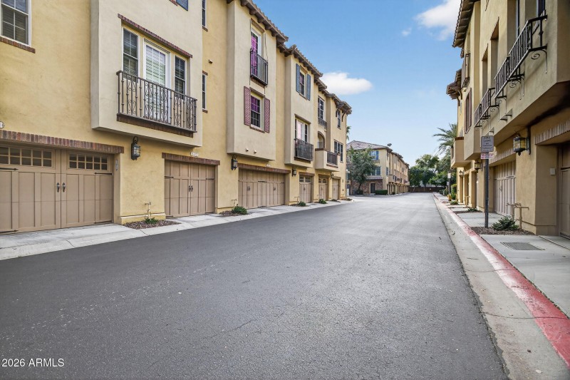 Townhome garage exterior