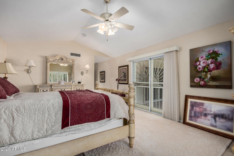 Back Patio Access from Master Bedroom