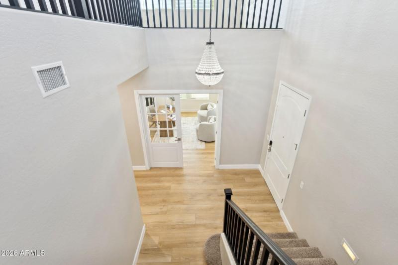 Two story foyer