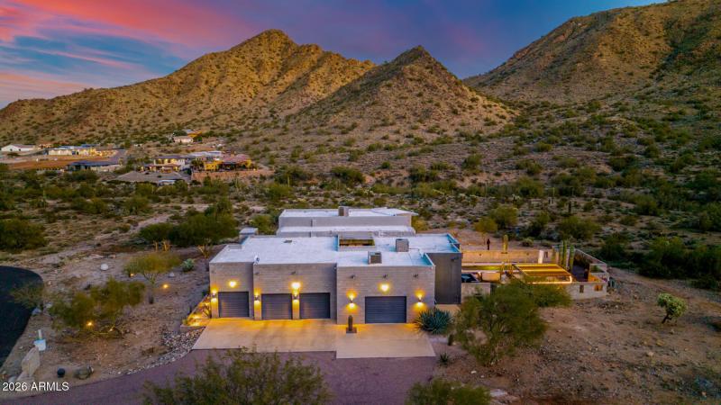Aerial view at twilight