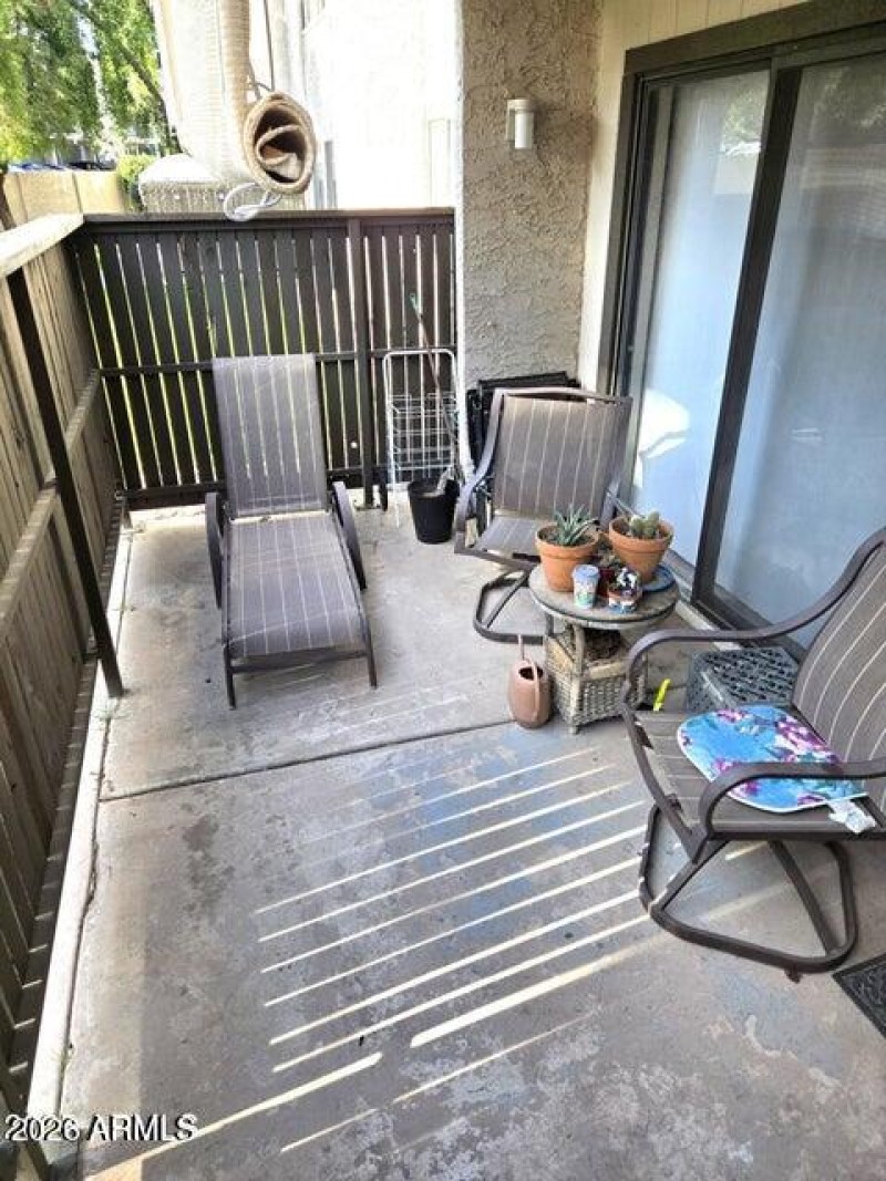 Enclosed front patio entrance