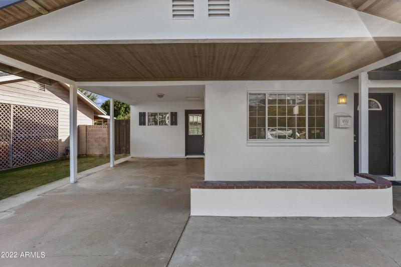 Covered Carport and Sitting Patio