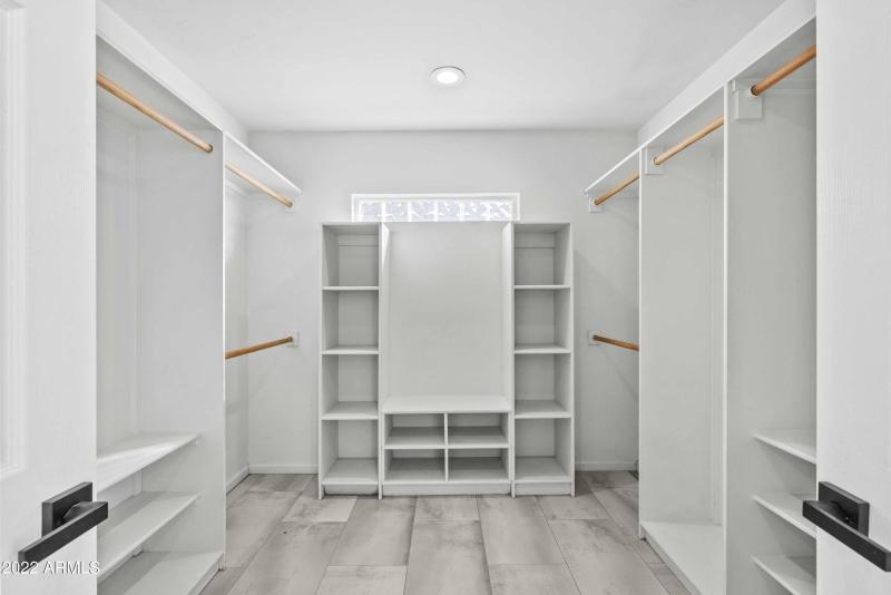 Primary suite spacious walk in closet