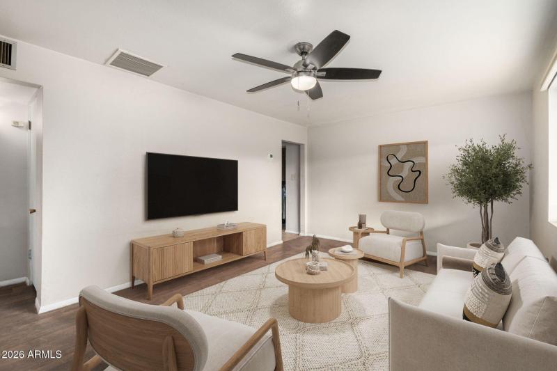 Living Room Virtually Staged