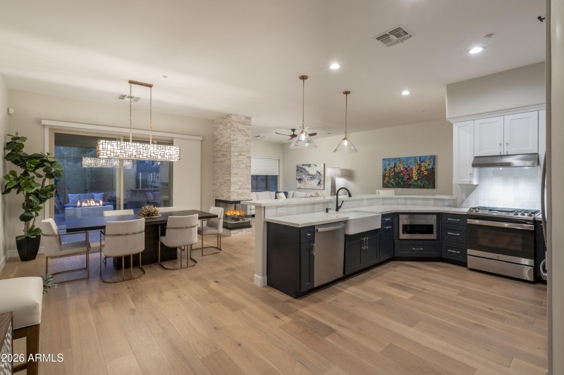 Open Kitchen and Dining Area