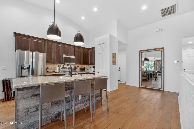 Chef's kitchen with open concept