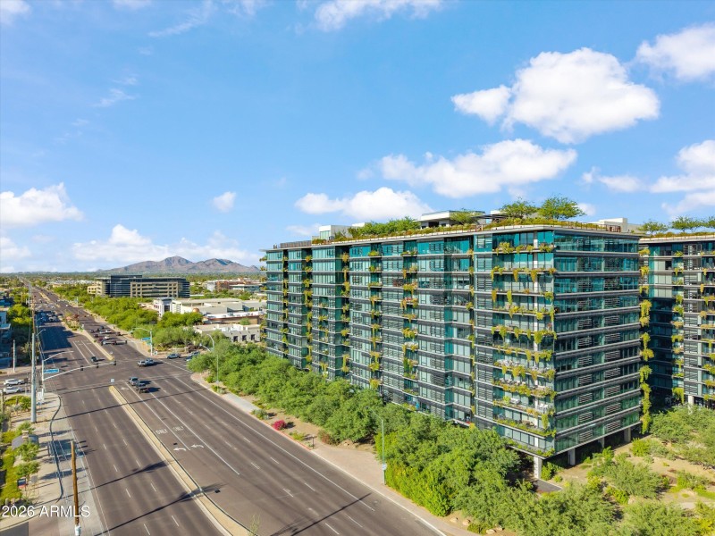 Drone View with Camelback Mountain