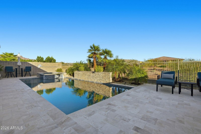 Pool overlooking wash