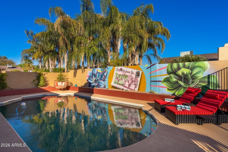 Sparkling Pool and Gorgeous Mural