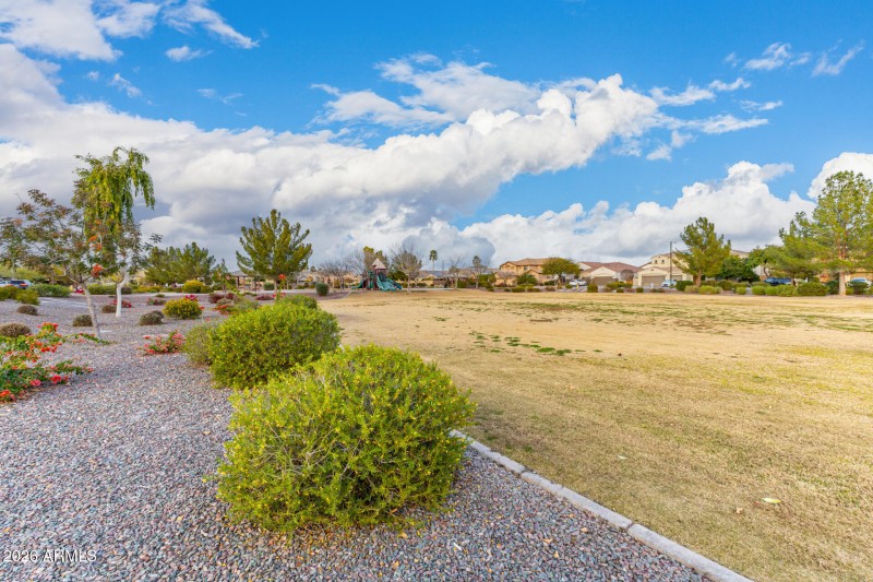 Open community grass area
