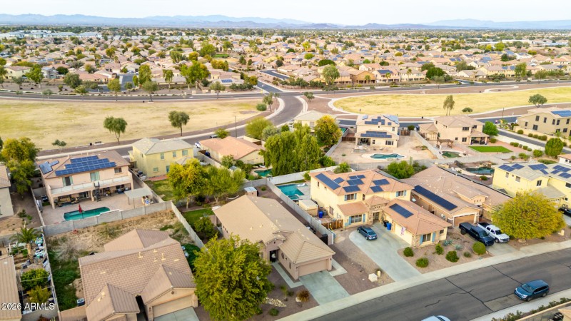 Neighborhood drone image